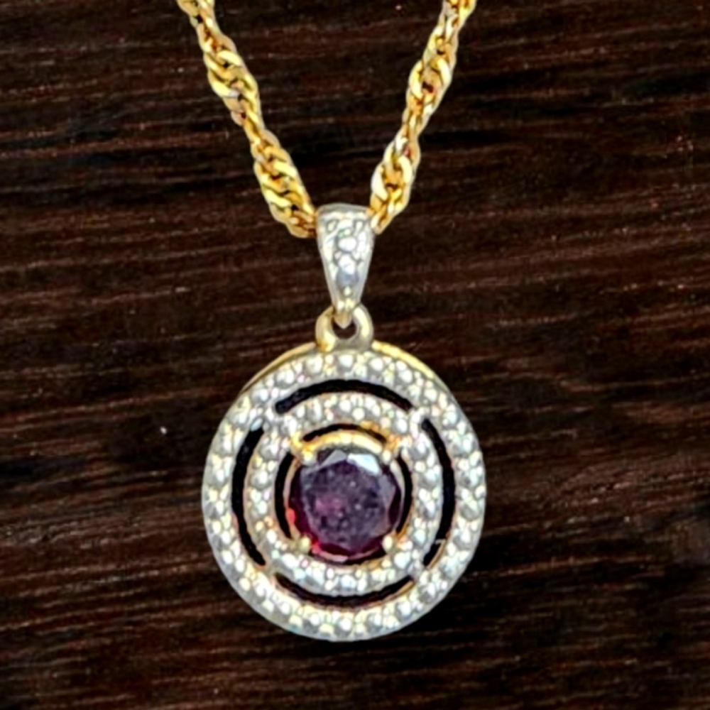 Vintage Gold Coast Smokey Quartz & Rhinestone Necklace, Ring, and Earrings Set - Picture 2 of 2